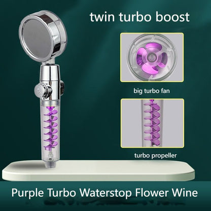Supercharged Shower Water Purification Filtration Bathroom Shower Head Hand Held Shower Shower Head Double Large Turbo Cyclone