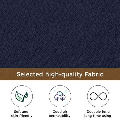 65" Mid-Century Modern Linen Fabric Corner Lounge Chair, Upholstered Indoor Chaise Lounge Solid Wood Sofa Bed for Bedroom