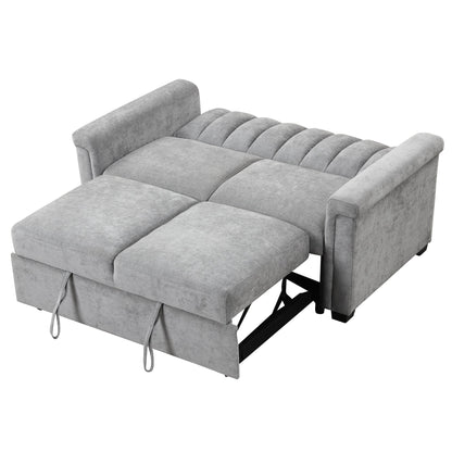 U_STYLE Convertible Soft Cushion Sofa Pull Bed ,for Two People to Sit On