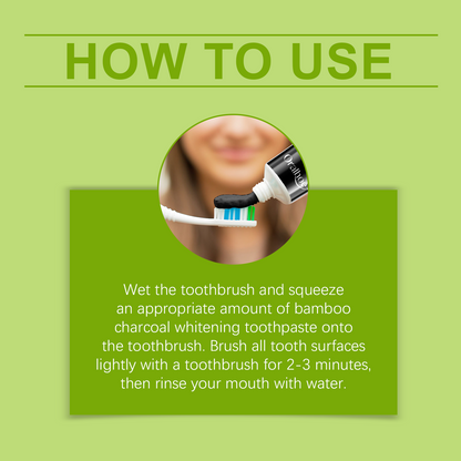 Bamboo Charcoal Toothpaste Freshen Breath, Brightening Teeth And Improving Yellow Tooth Stain Removal Toothpaste