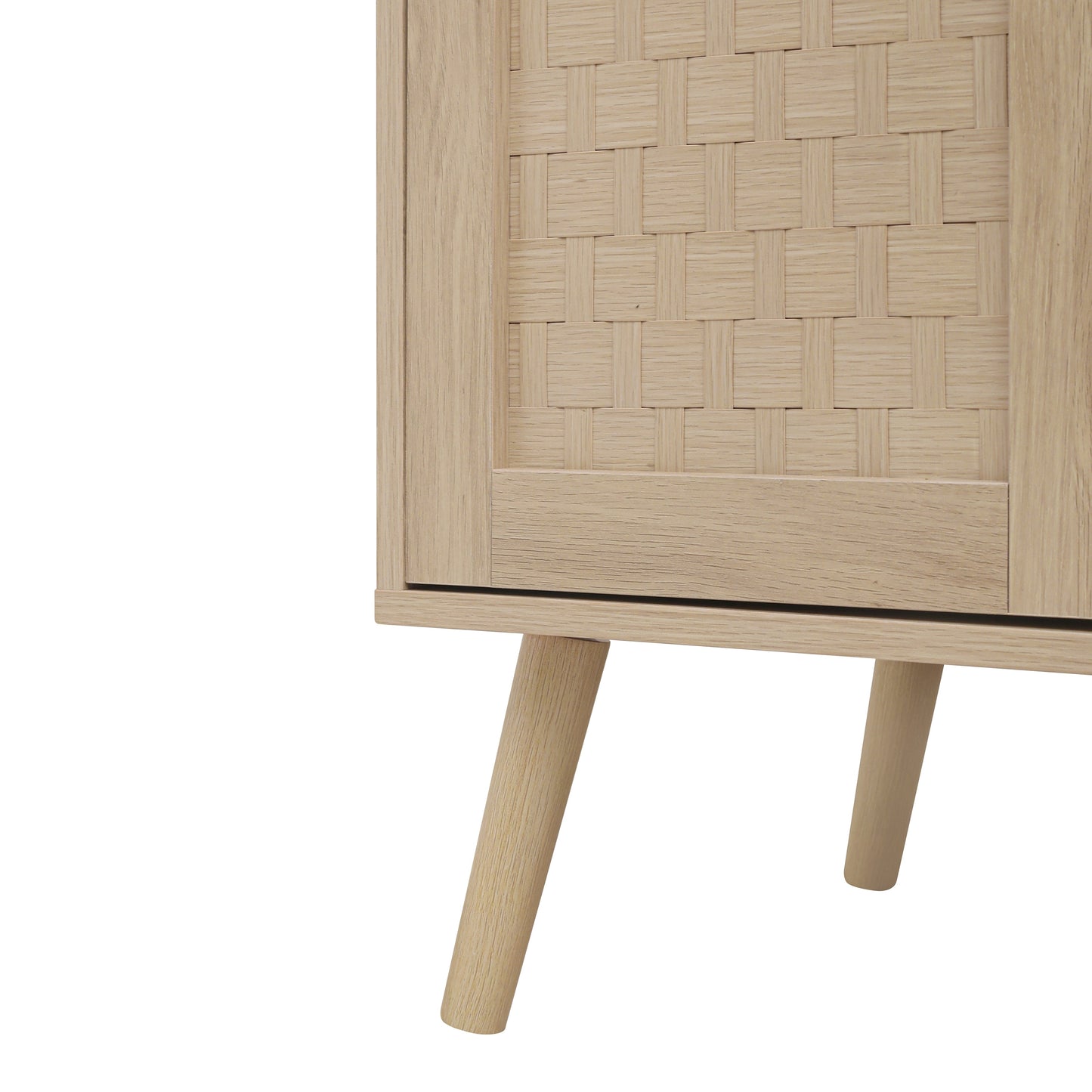 4 Door Accent Cabinet Sideboard Buffet Storage Cabinet with Adjustable Shelf for Entryway Living Room Bedroom