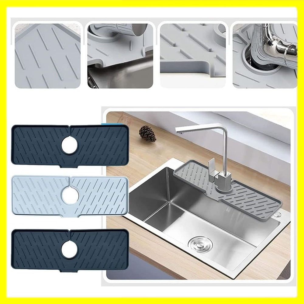 Silicone rubber folding sink drain pad splash proof tabletop kitchen and bathroom multifunctional tool