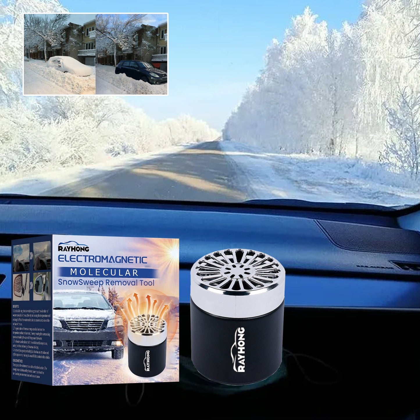 Snow Remover, Car Windshield Snow Melt Defogging Fast And Easy Deicing Heater