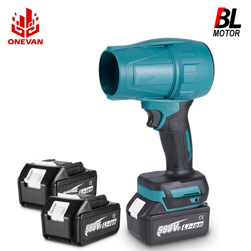 Brushless turbocharged storm blower and snow blower compatible with Makita battery 18V high power