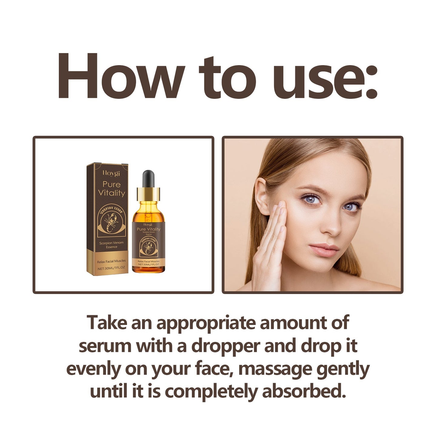 Scorpion Venom Essence, Moisturizing Anti-Wrinkle Carry Bright Color Of Skin Firming Skin Anti-Aging Essence