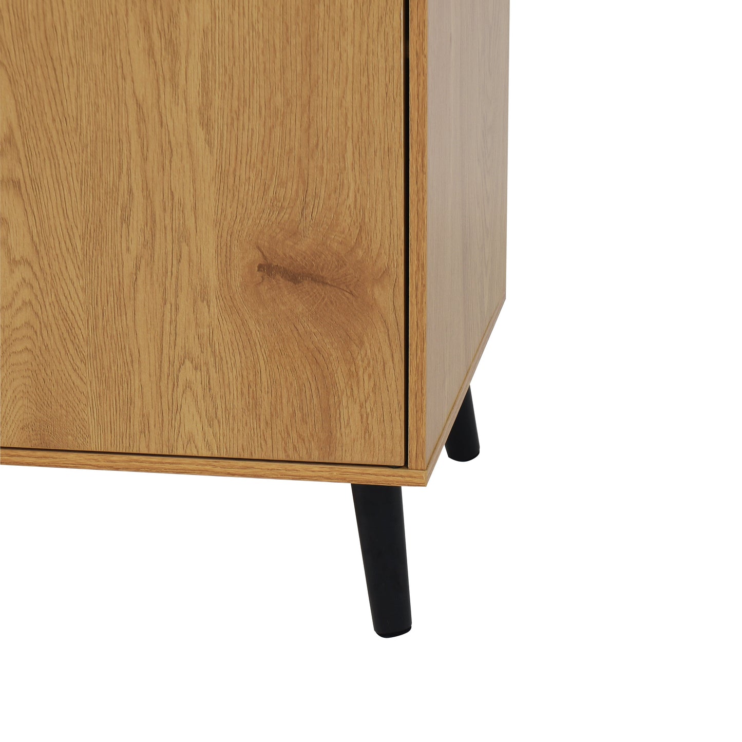 Side panel buffet cabinet with storage room, 47.2 "natural wood color kitchen cabinet with 3 drawers and 2 doors