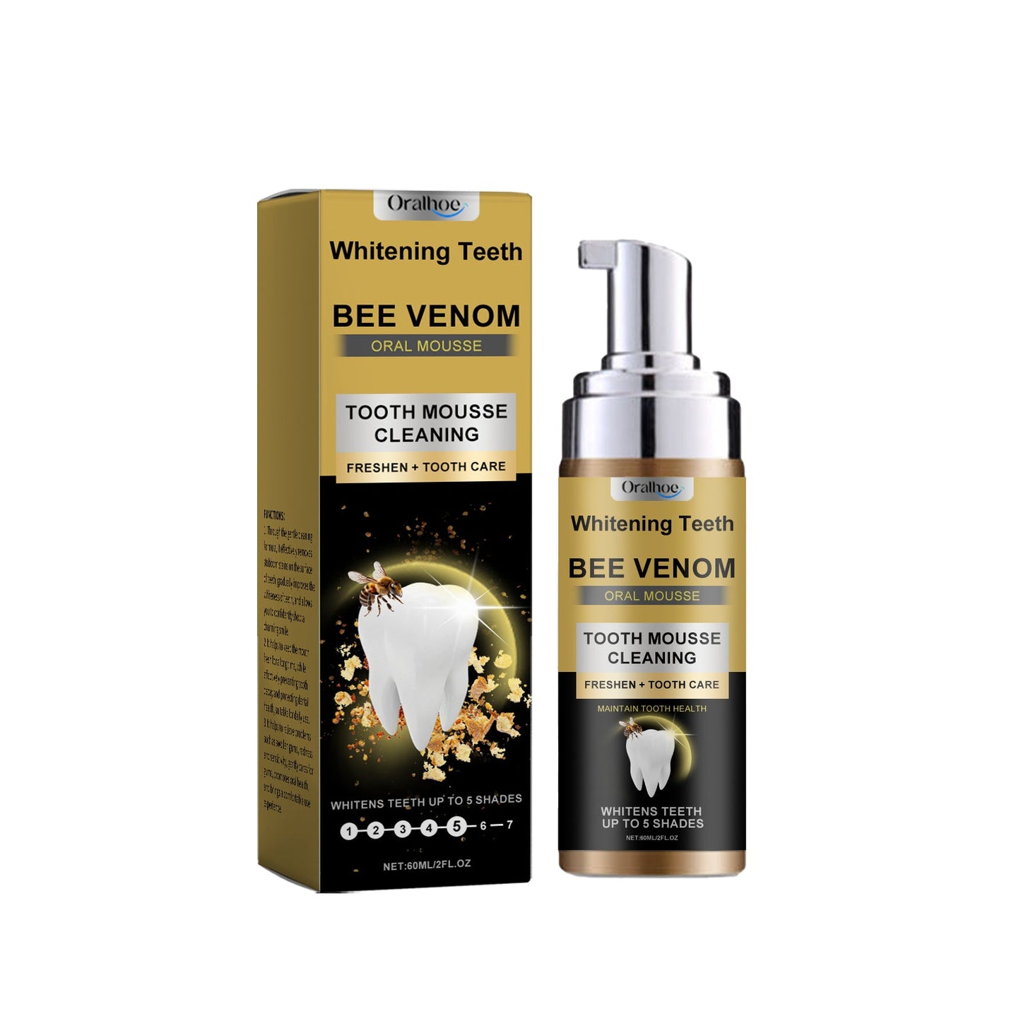 Teeth Cleaning Mousse Gently Cleans Teeth To Remove Odors, Stains And Grime Daily Beauty Mousse