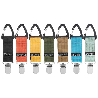 Outdoor travel straw hat clip multifunctional glove clip towel clip triangular ribbon buckle mountain buckle