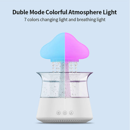 New Designed Cool Mist Essential Oil 7 Colors LED Night Light Wood Grain Cloud Rain Water Air Humidifier