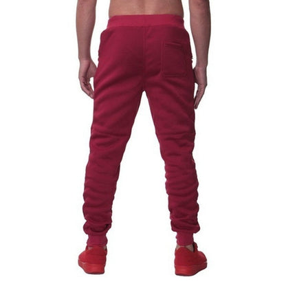 Men's Sports Pants with Double Pockets and Zip Design