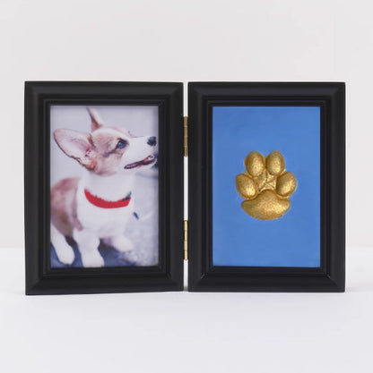 Frame Cat Palm Print Solid Wood Photo Commemorative Table