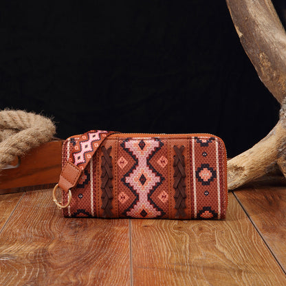 Bohemian Hand-carry Wallet Vintage Print