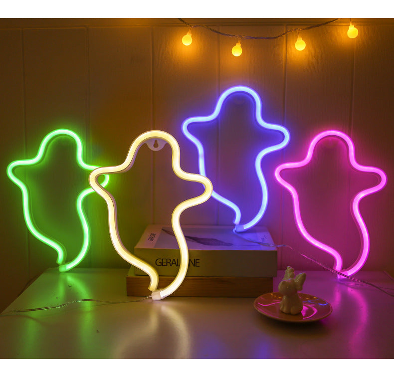 Halloween Ghost Neon Home Creative Modeling Lamp