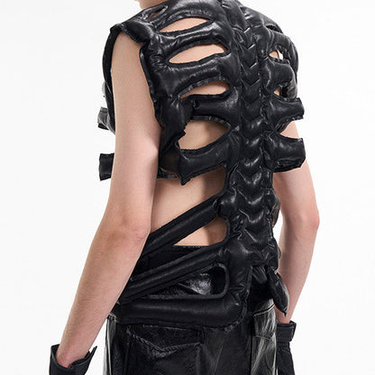 Skeleton Design Cotton Coat Vest