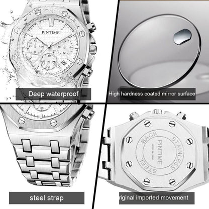 Six-pin Business Casual Fashion Waterproof Quartz Watch