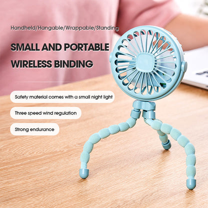 Mini Stroller Fan Portable USB Octopus