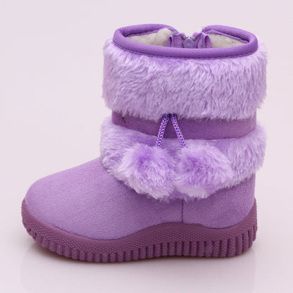 Warm Winter Snow Boots for Children with Soft, Non-slip Soles