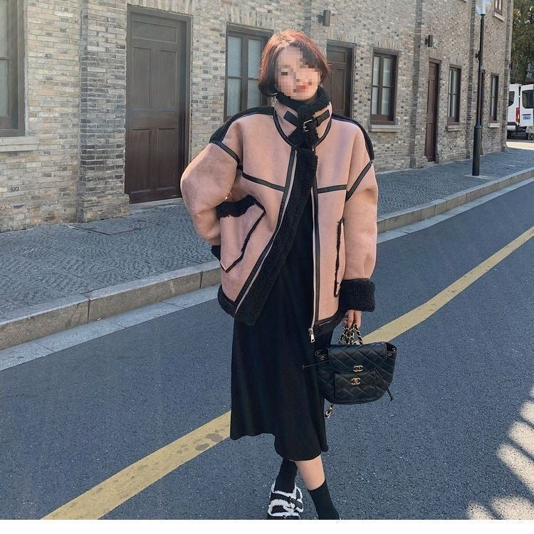 Fur Coat Women's Lamb Wool Coat