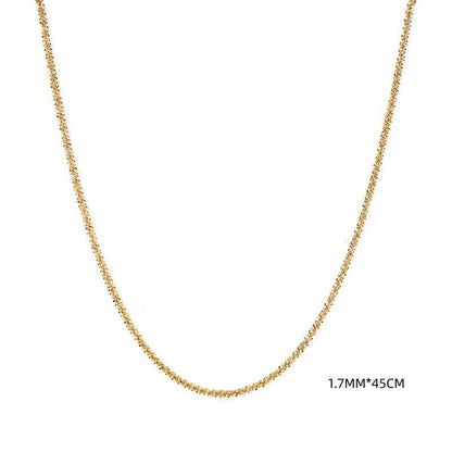 S925 Sterling Silver Octagonal Snake Bones Chain