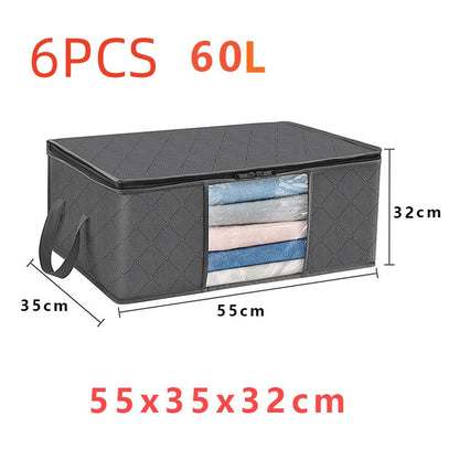 Clothing Cotton Quilt Blanket Transparent Window Large Capacity Storage Box
