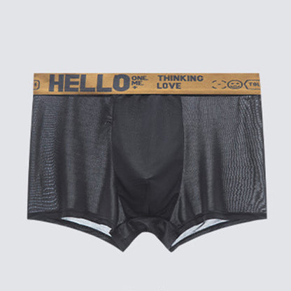 Popular HELLO Ice Silk Men's Boxer Underwear