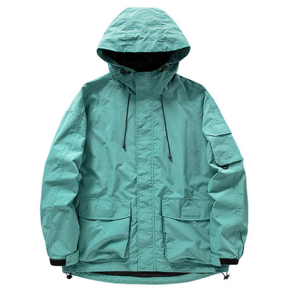 Outdoor Transparent Riding Casual Hooded Jacket
