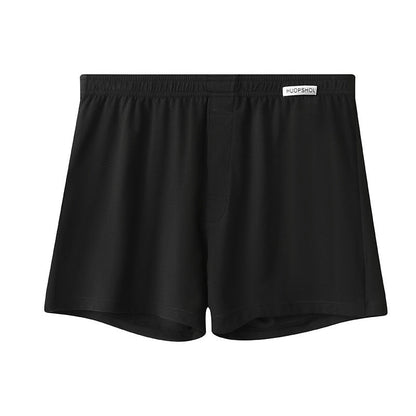 Loose Breathable Plus Size Men's Solid Color Boxers
