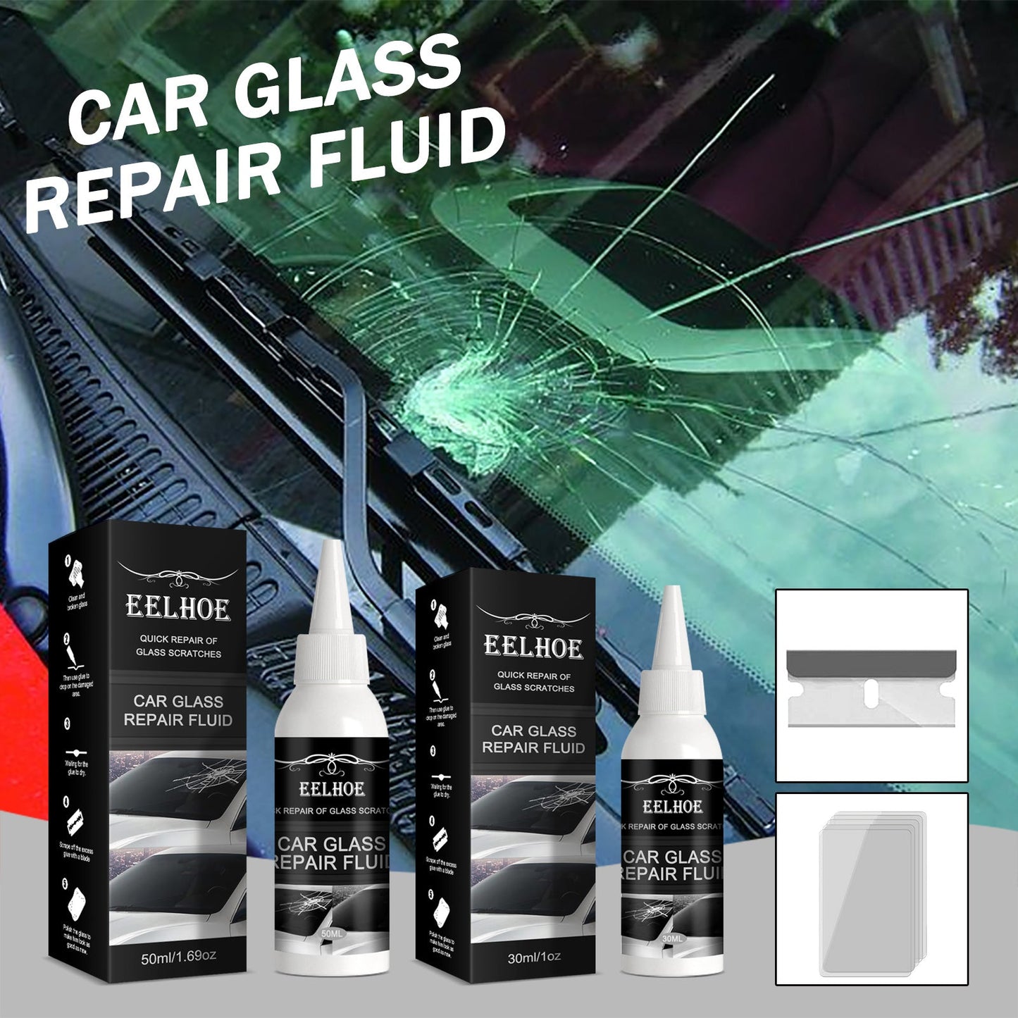 Automotive Glass Repair Adhesive, Windshield Crack Repair Adhesive Repair Adhesive Glass Repair Adhesive
