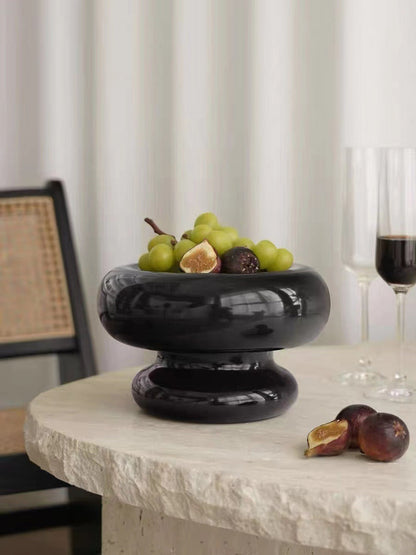 Creative Life [Cotton Candy] Ceramic Fruit Tray Home Living Room Tea Table Storage Storage Fruit Tray Snack Tray