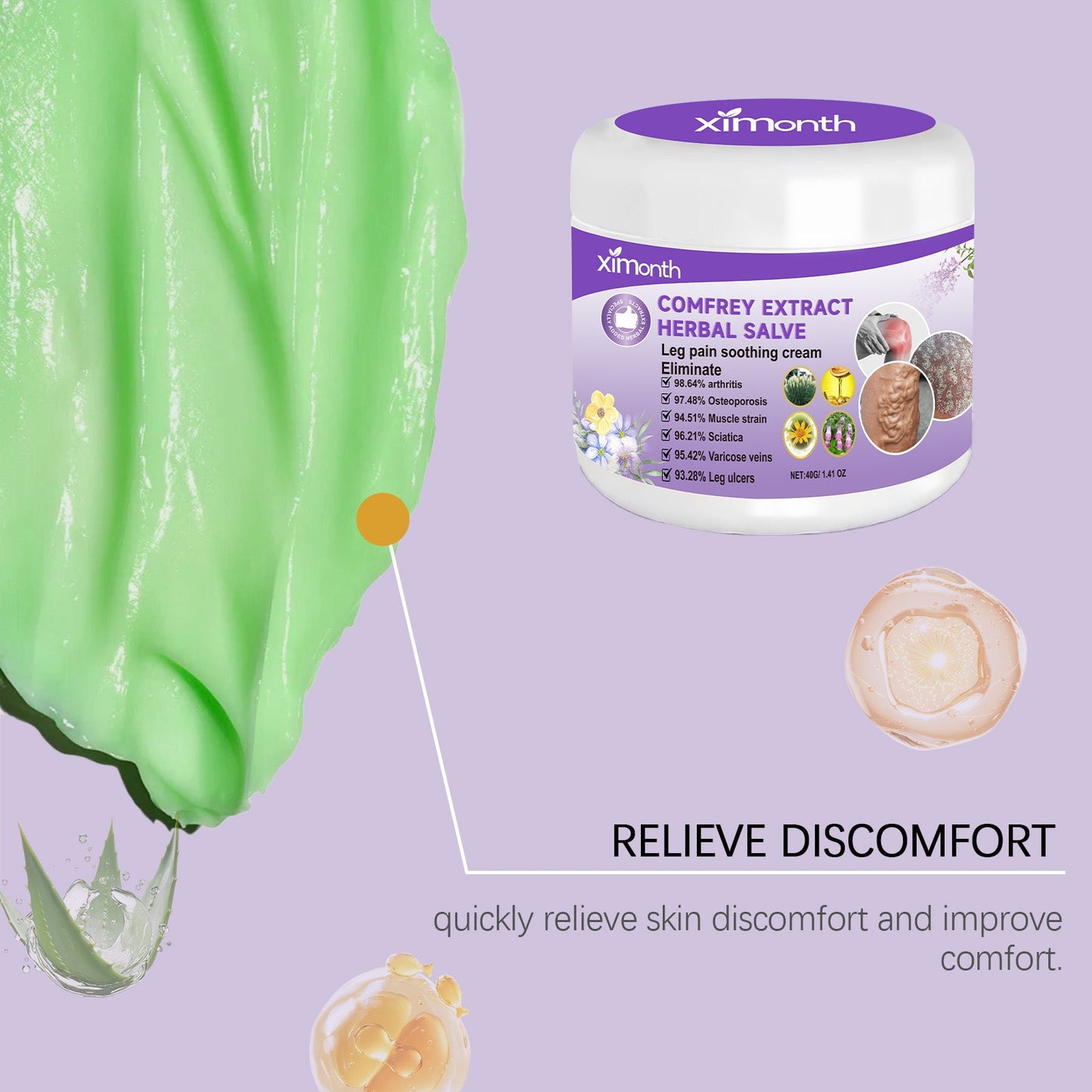Comgrass Herbal Cream For Body Massage Treatment Herbal Essence For Soothing External Discomfort