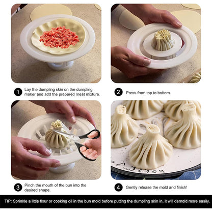 Plastic Baozi & Dumpling Maker -  Easy Home Kitchen Tool for Deliciousness