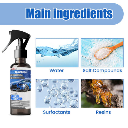 Winter Coating Snow Melt Spray, Car Windshield Fast Snow Melt Defrost Vehicle Deicing Agent