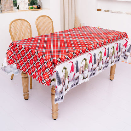 Christmas Decoration Creative Christmas Printed Tablecloth Table Flag Christmas Desktop Decoration Supplies