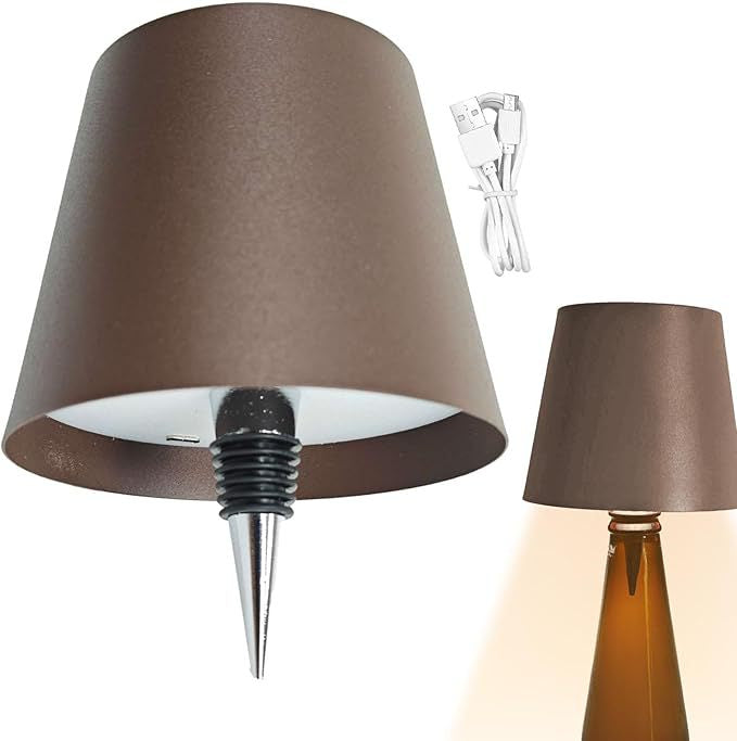 Led Creative Wine Headlight Charging Dimming Wine Bottle Table Lamp