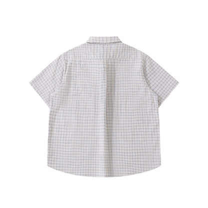 Striped pocket short sleeved shirt