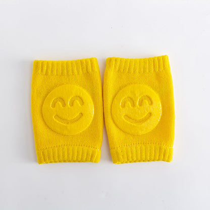Woolen loop baby socks, elbow protection, walking and crawling, knee protection, baby and child knee protection, smiling face knee protection