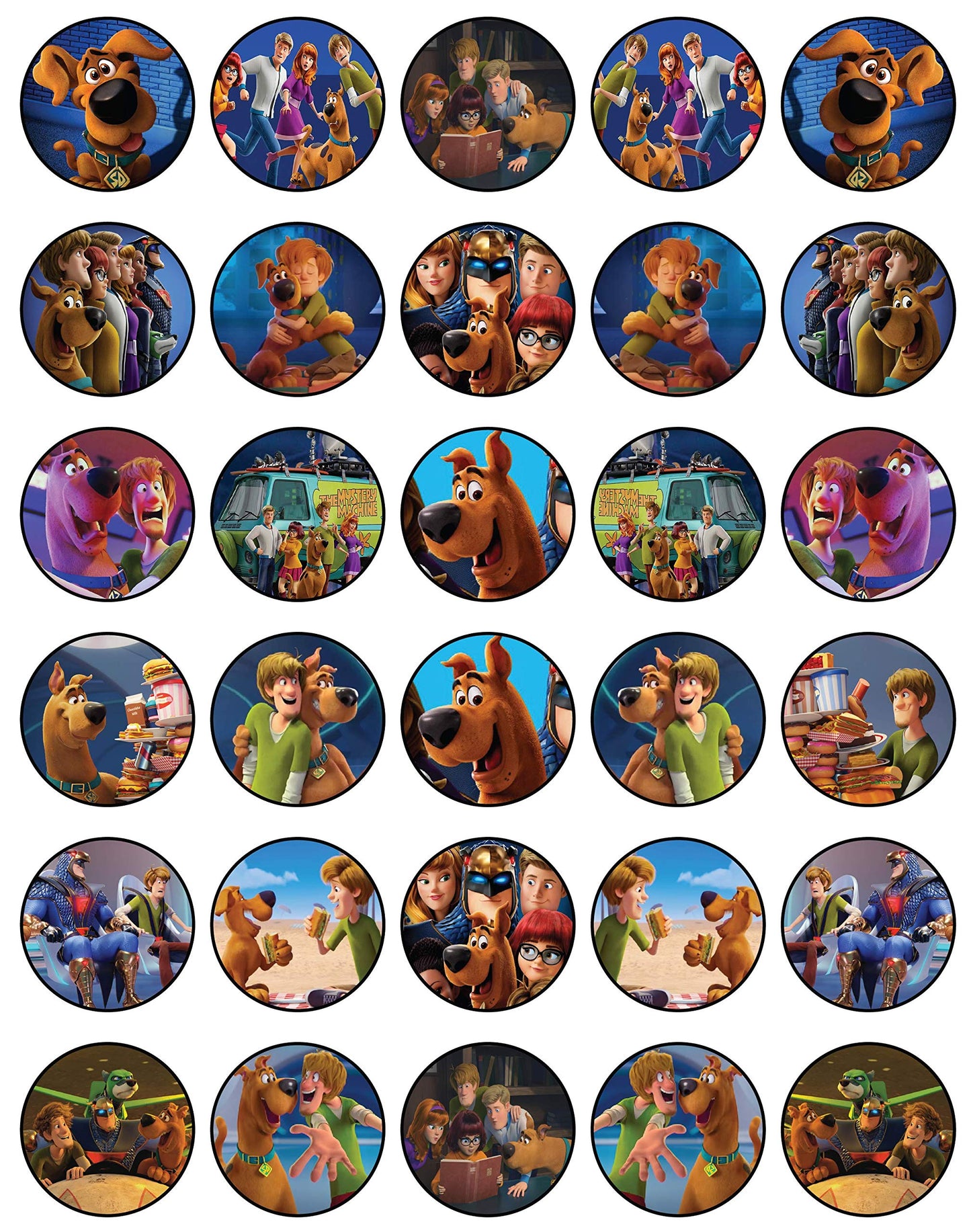 NATURAL BEHAVIOUR 30 Edible Cupcake Toppers Mystery Pup Dog Team Collection