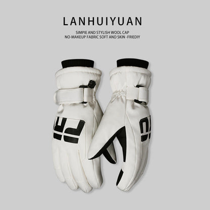Non-slip Waterproof Fleece Lined Warm Gloves Women