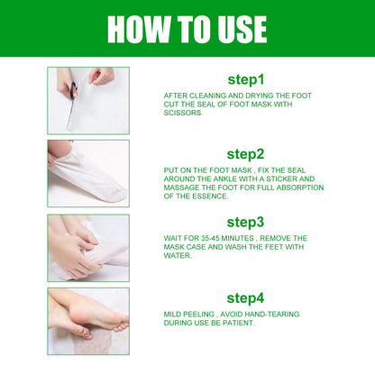 Aloe Vera Foot Mask, Moisturizing Anti-Cracking, Dead Skin Removal, Tender Skin Care Foot Mask