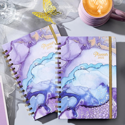 Makapoo 2025 Planner Weekly & Monthly 6.3x8.4 Green Ink Sturdy Cover