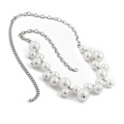 Fashion design imitation pearl tassel waist chain female creative round bead splicing body chain