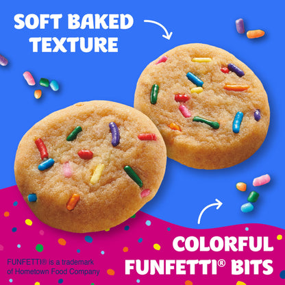 BestBy01/26 Pillsbury Mini Soft Baked Funfetti Cookies Snack Bags 10 Ct 10 oz