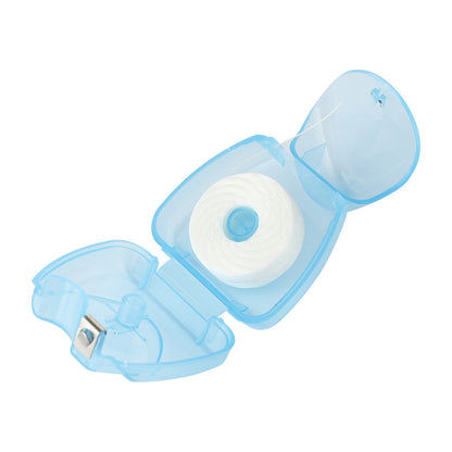 50m Mint-Flavored Dental Floss Blue Triangle Boxed Disposable Dental Floss Stick Tooth Cleaning Portable Floss Roll