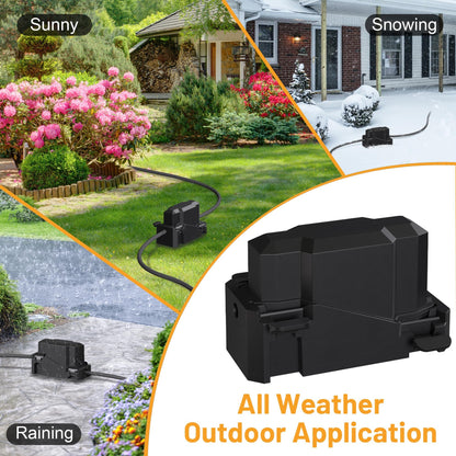 CFMASTER Outdoor Electrical Connection Box IP66 Weatherproof 7x3x4in Black