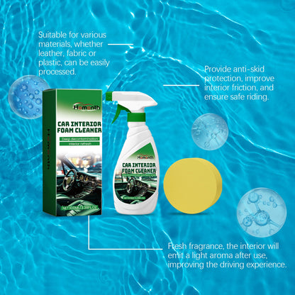Car Interior Foam Cleaner, Seat Leather Foam Wash Free Decontamination Ceiling Retreader