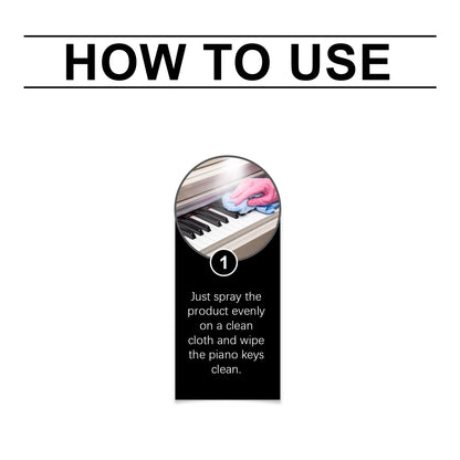 Piano Key Cleaner Cleans Key Stains Gently And Protects Multi-Function Keyboard Cleaner Spray
