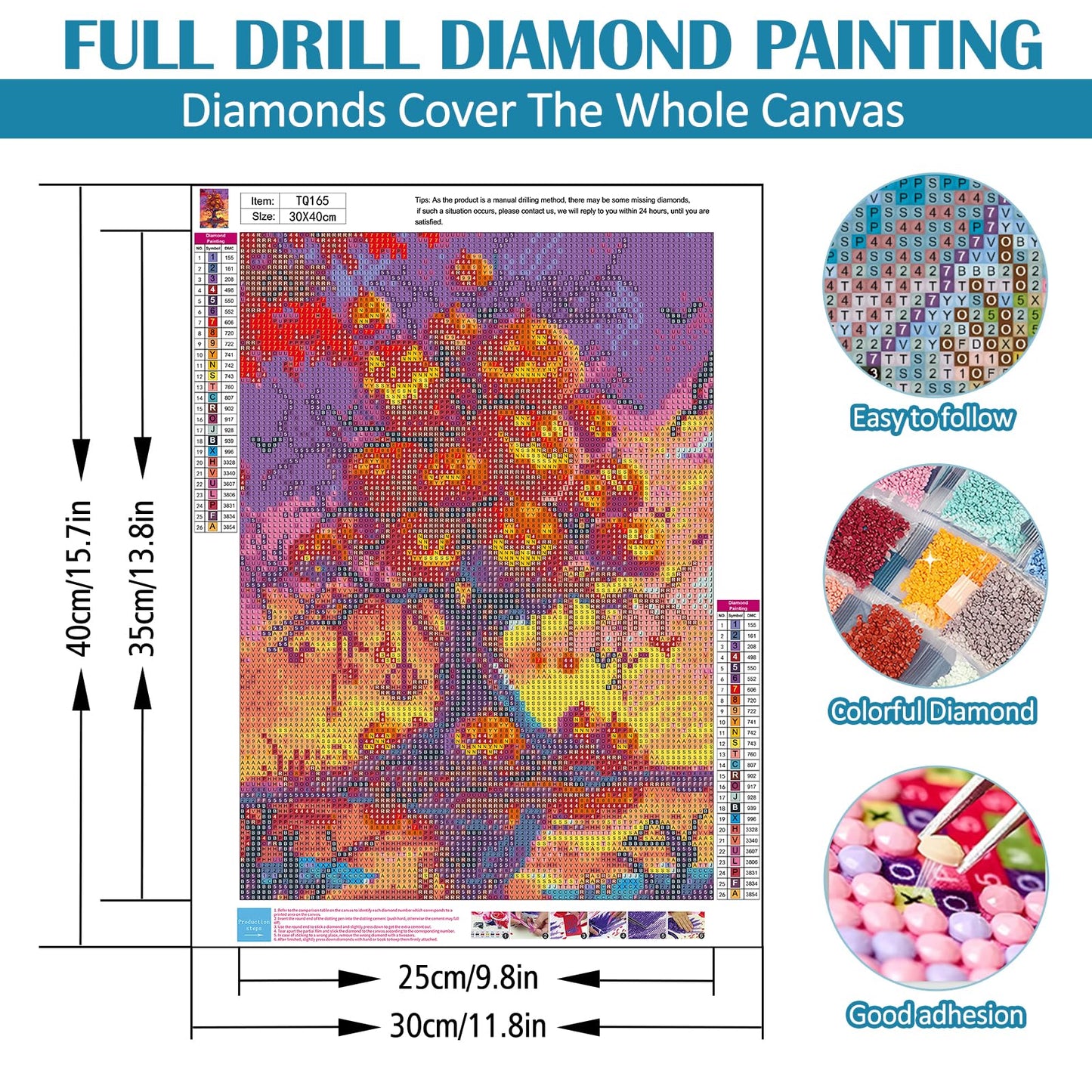 LKHMVCA Halloween Pumpkin Tree Diamond Painting Kit 11.8x15.7 Inch