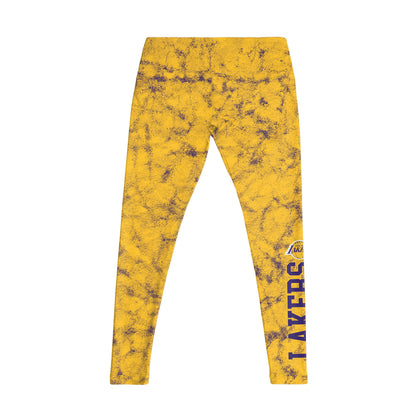 FOCO Los Angeles Lakers NBA Womens Team Color Cloud Leggings Yellow and Purple M