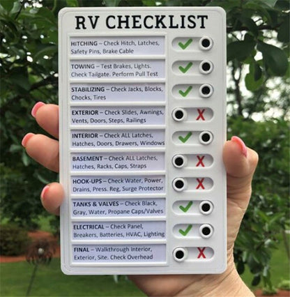 RV Memo Message Checklist Plastic Memo Plastic Board Record Checklist