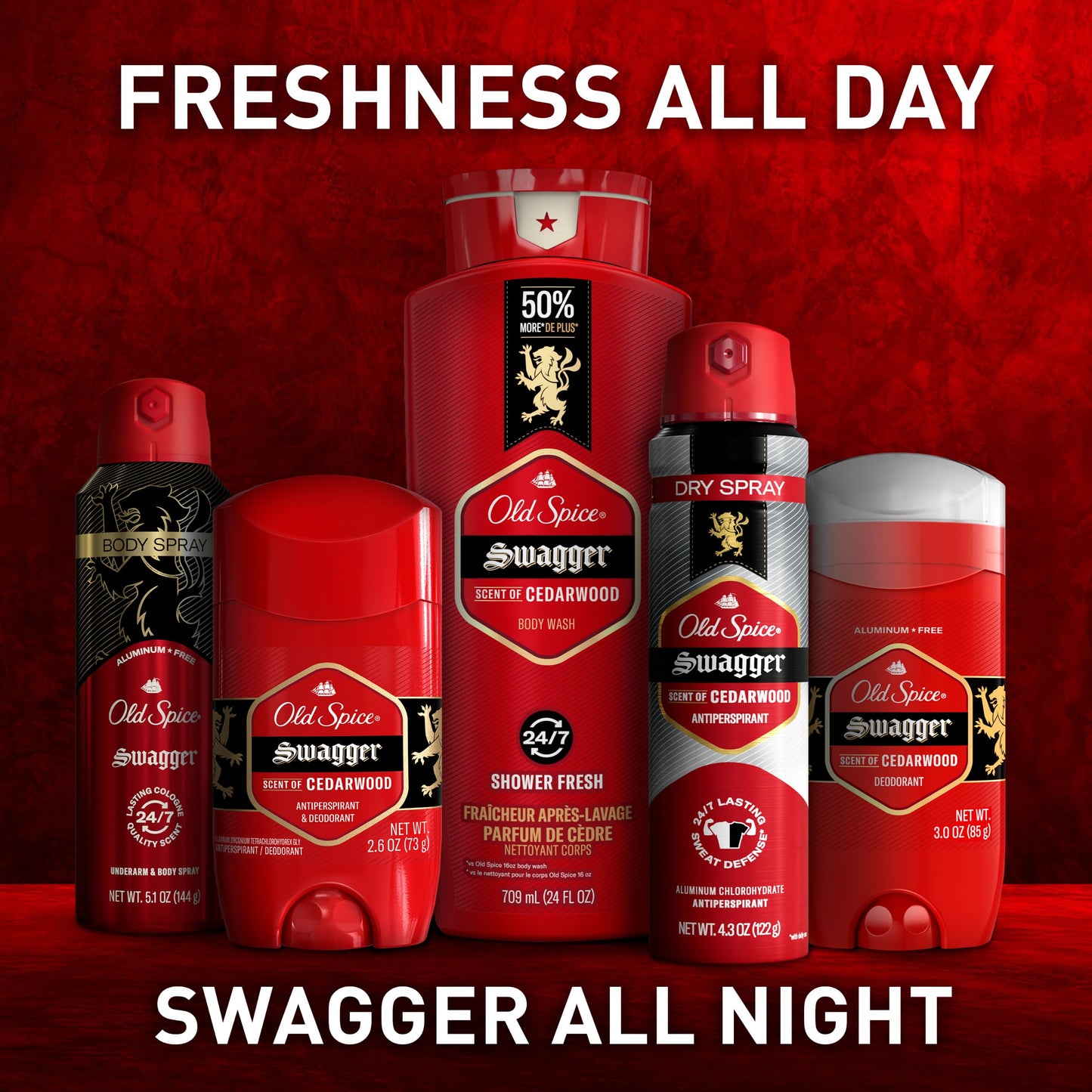 Old Spice Red Zone Men's Invisible Solid Anti-Perspirant Deodorant Swagger 3.4oz